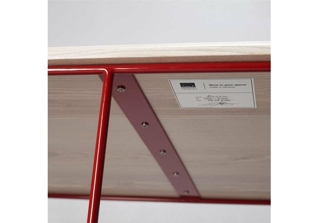 Письмовий стіл Alaska вибілений ясен/рубіновий каркас - Фото №2