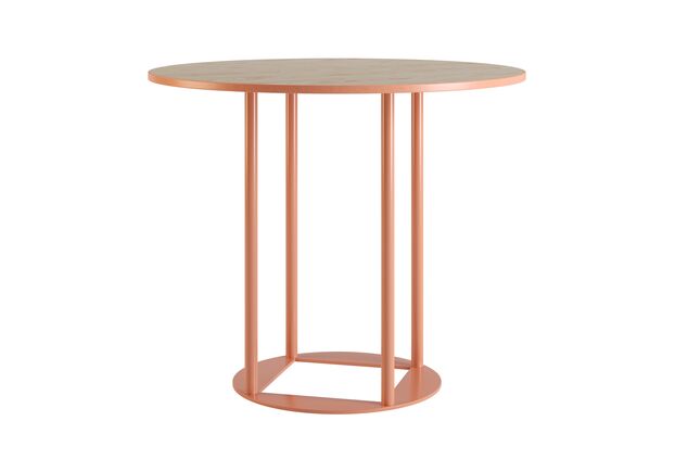 Фото №1. Стол Avangard R d-90 персиковый Ral 3012/CLEAF Millennium S083 Пудра - Meblistico Стол Avangard R d-90 персиковый Ral 3012/CLEAF Millennium S083 Пудра - Фото №1