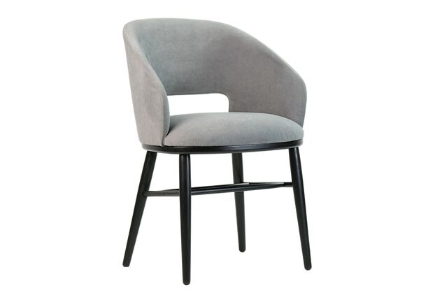 Фото №1. Стул Dolphin черный/Dream Velvet 202.17 - Meblistico Стул Dolphin черный/Dream Velvet 202.17 - Фото №1