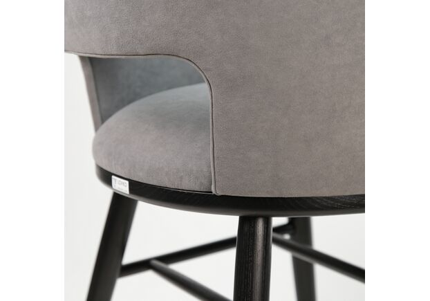 Фото №2. Стул Dolphin черный/Dream Velvet 202.17 - Meblistico Стул Dolphin черный/Dream Velvet 202.17 - Фото №2