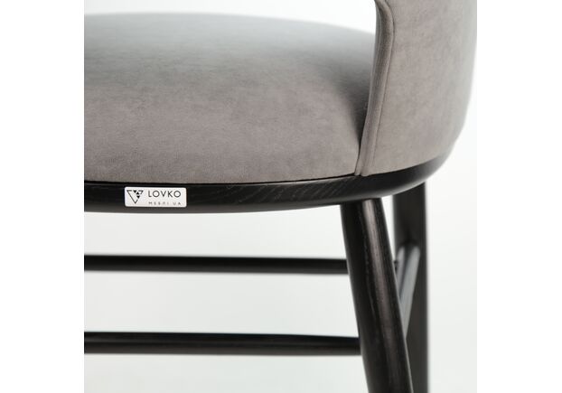 Фото №2. Стул Dolphin черный/Dream Velvet 202.17 - Meblistico Стул Dolphin черный/Dream Velvet 202.17 - Фото №2