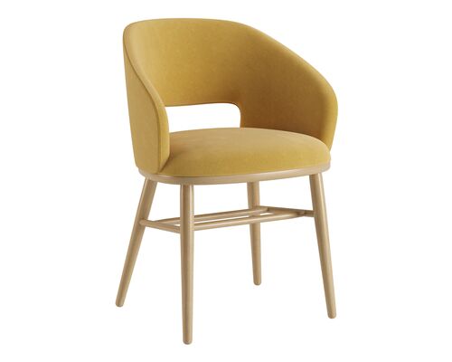 Стул Dolphin натуральный ясень/Venus velvet 2936 - Фото №1