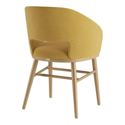 Стул Dolphin натуральный ясень/Venus velvet 2936 - Фото №4