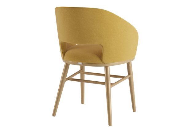 Стул Dolphin натуральный ясень/Venus velvet 2936 - Фото №2