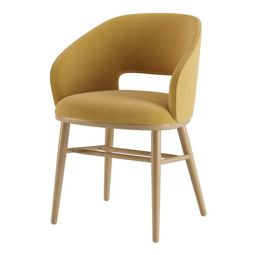 Стул Dolphin натуральный ясень/Venus velvet 2936 - Фото №5