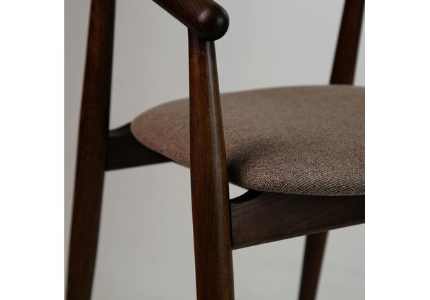 Фото №2. Стілець Mamont semi-soft темний горіх (PC359)/Austin 03 - Meblistico Стілець Mamont semi-soft темний горіх (PC359)/Austin 03 - Фото №2