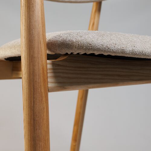 Стілець напівбарний Mamont Soft натуральний ясен/Magenta 13 - Фото №10