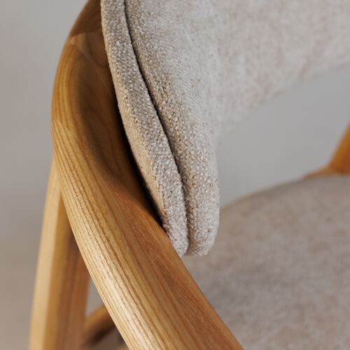 Стілець напівбарний Mamont Soft натуральний ясен/Magenta 13 - Фото №6