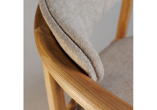 Стілець напівбарний Mamont Soft натуральний ясен/Magenta 13 - Фото №2