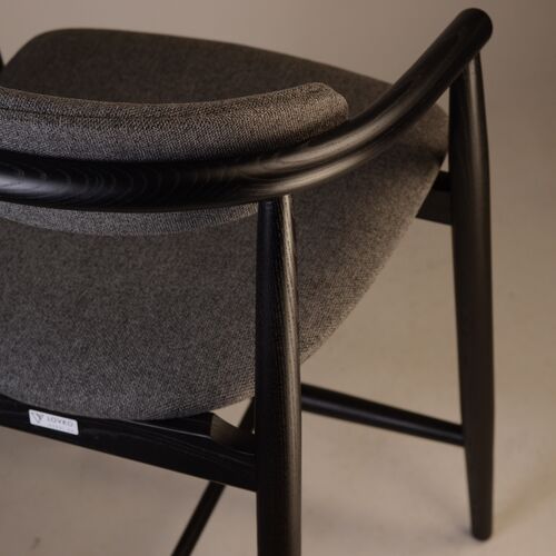 Стул полубарный Mamont Soft черний/Austin 19 - Фото №8