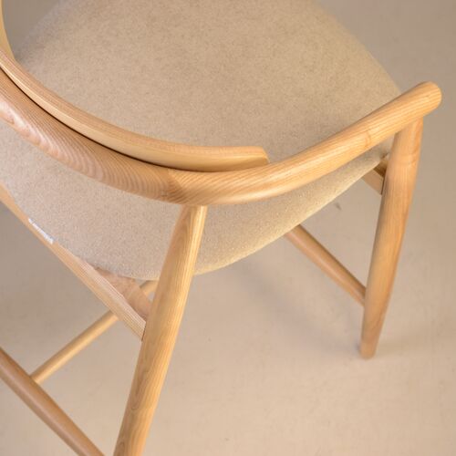 Стул полубарный Mamont semi-soft натуральный ясень/Magenta 13 - Фото №6