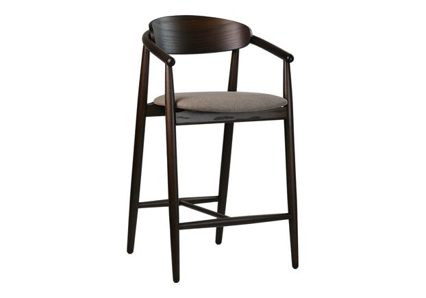 Стул полубарный Mamont semi-soft темный орех/Austin 03 - Фото №1