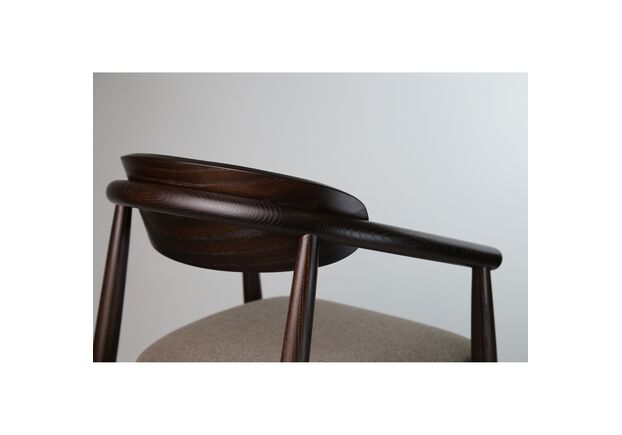Стул полубарный Mamont semi-soft темный орех/Austin 03 - Фото №2