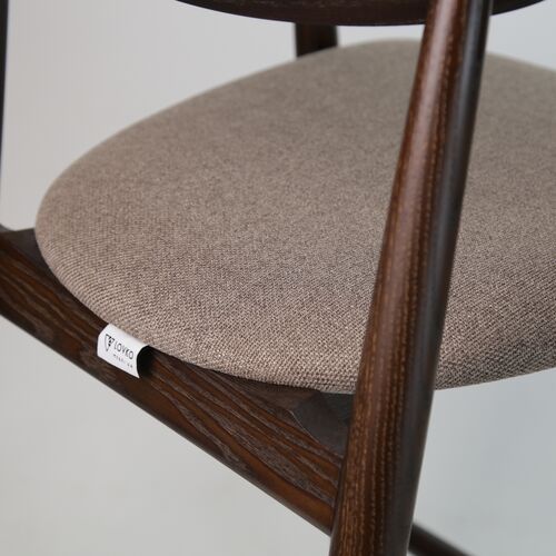 Стул полубарный Mamont semi-soft темный орех/Austin 03 - Фото №7