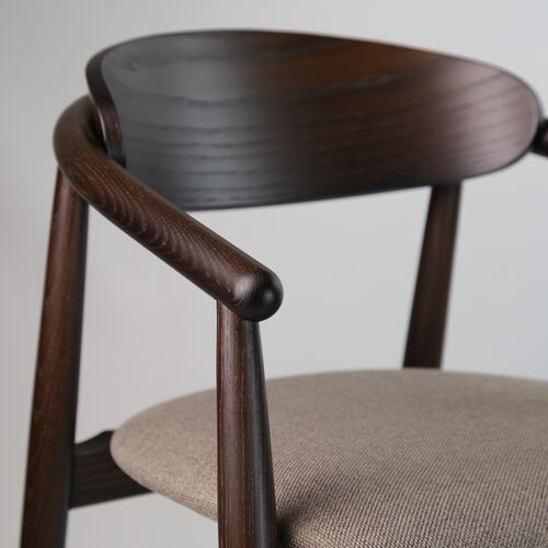 Стул полубарный Mamont semi-soft темный орех/Austin 03 - Фото №8