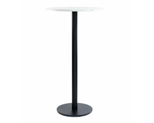 Стіл барний Soul light bar d-60 чорний метал, білий ДСП - Фото №1