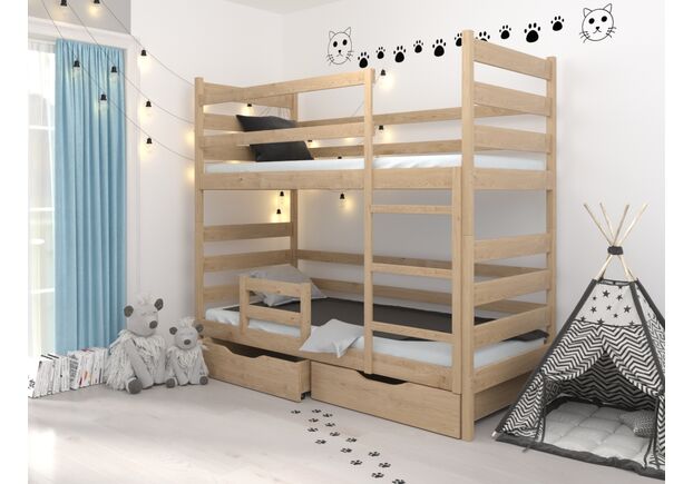 Ліжко двоярусне Амелі 80*190 см біле - Фото №2
