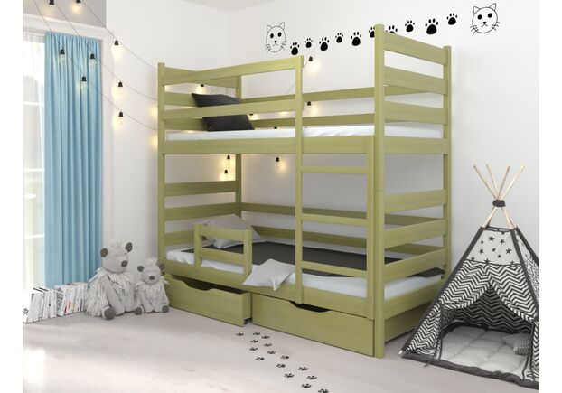 Ліжко двоярусне Амелі 80*190 см біле - Фото №2