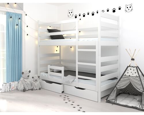 Кровать двухъярусная Амели 80*190 см белая - Фото №1