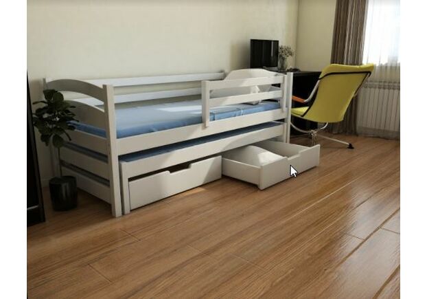 Ліжко дитяче з двома спальними місцями Бонні Duo 90*190 біле - Фото №1