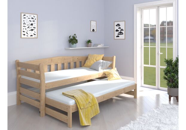 Кровать Тэдди Duo 80*190 с двумя спальными местами бук натуральный - Фото №1