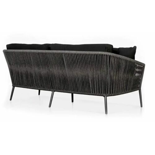 Темный плетеный диван из шнура Джаспер - Фото №2