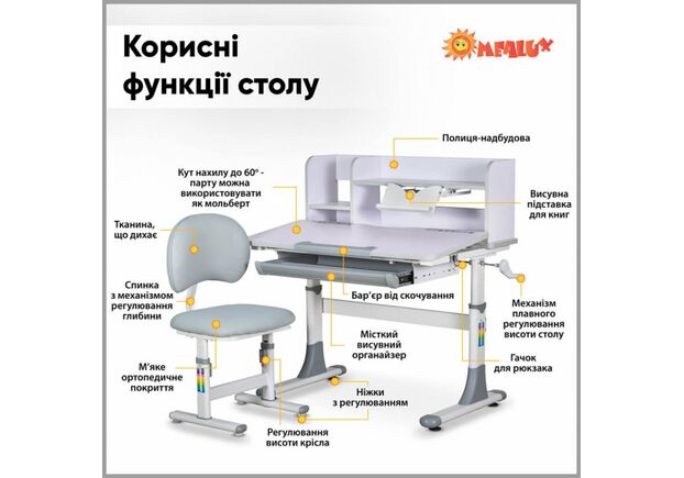 Комплект Evo-kids (стол+стул+полка) (BD-22 G) - Фото №2