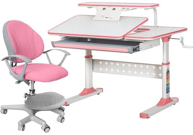 Комплект Ergokids стол TH-320 Pink + кресло Evo-kids Mio-KP (TH-320 W/PN + Y-407 KP) - Фото №1