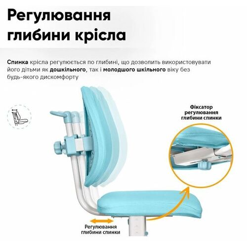 Комплект меблів Evo-Kids BD-28 Panda Стіл + стілець + полиця Blue (BD-28 BL) - Фото №6