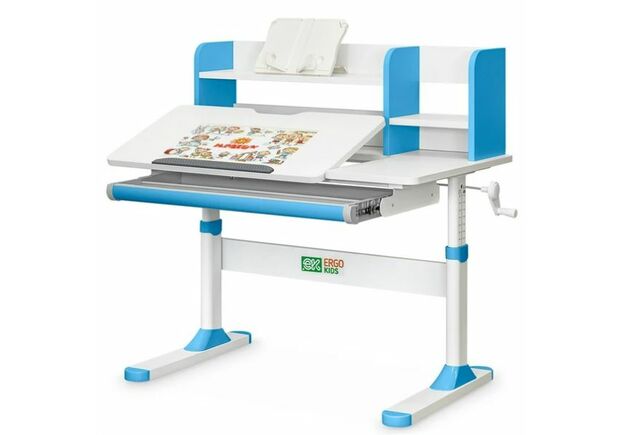 Дитячий стіл ErgoKids TH-330 Blue Білий/Блакитний - Фото №1