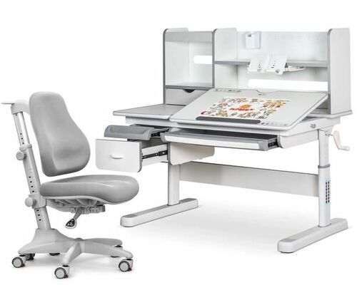 Комплект парта Evo-kids Florida Multicolor G + крісло Mealux Match G (Evo-52 WG + G +Y-528 G) - Фото №1