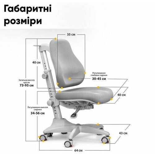 Комплект парта Evo-kids Florida Multicolor G + крісло Mealux Match G (Evo-52 WG + G +Y-528 G) - Фото №7