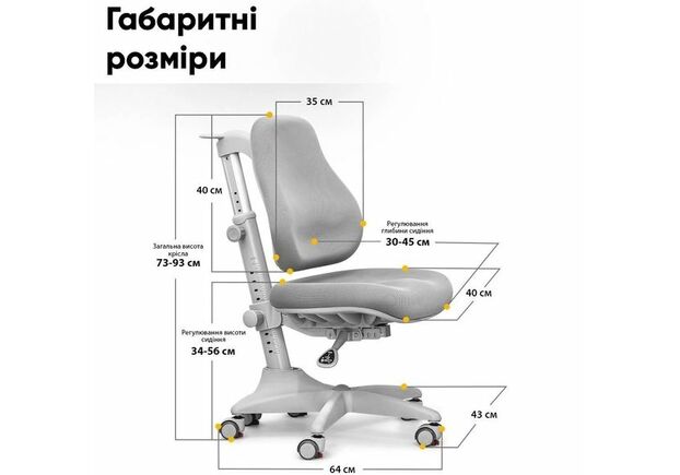 Комплект парта Evo-kids Florida Multicolor G + крісло Mealux Match G (Evo-52 WG + G +Y-528 G) - Фото №2