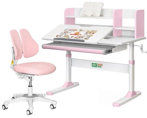 Комплект Ergokids Парта TH-330 Pink + Кресло Evo-kids Mio Lite KP (TH-330 W/PN + Y-208 KP) - Фото №1