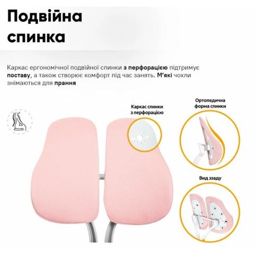 Комплект Ergokids Парта TH-330 Pink + Кресло Evo-kids Mio Lite KP (TH-330 W/PN + Y-208 KP) - Фото №8