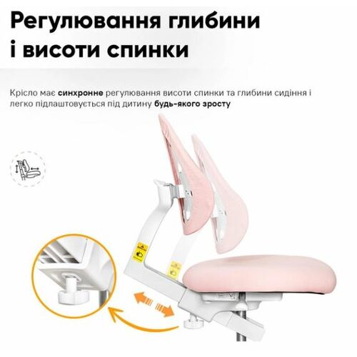 Комплект Ergokids Парта TH-330 Pink + Кресло Evo-kids Mio Lite KP (TH-330 W/PN + Y-208 KP) - Фото №9