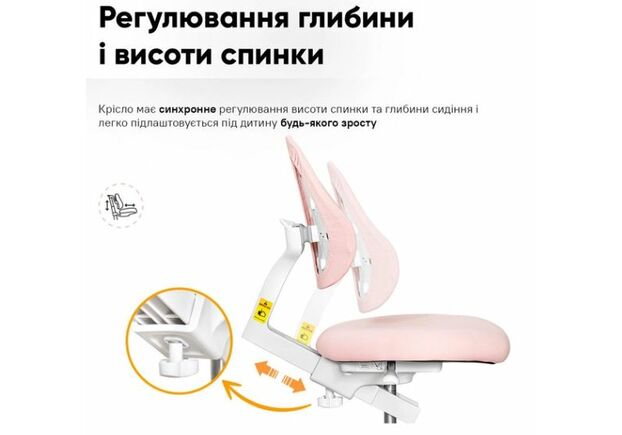 Комплект Ergokids Парта TH-330 Pink + Кресло Evo-kids Mio Lite KP (TH-330 W/PN + Y-208 KP) - Фото №2