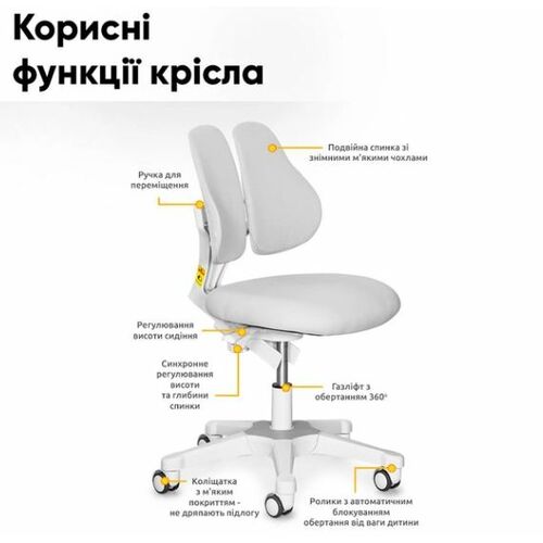Комплект Ergokids Парта TH-330 Grey + Кресло Evo-kids Mio Lite G (TH-330 W/G + Y-208 G) - Фото №8
