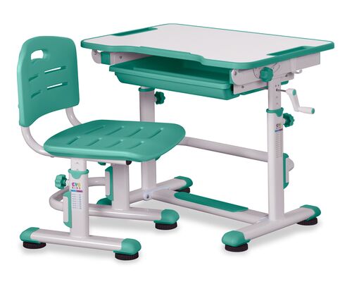 Комплект стіл та стілець Evo-kids BD-08 Z стільниця біла, колір пластику зелений - Фото №1