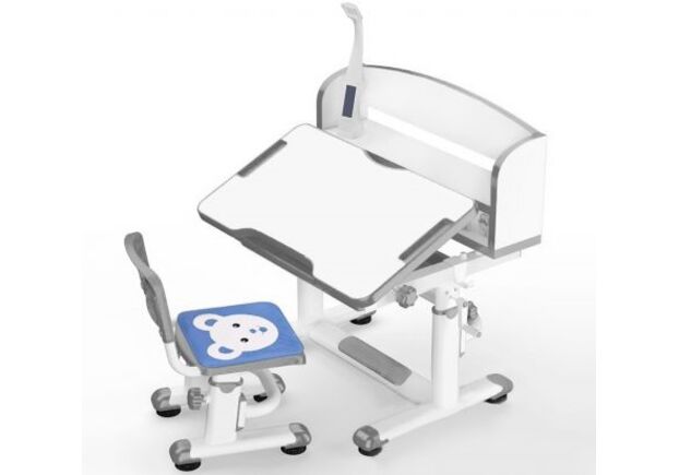 Комплект Evo-kids BD-10 G з лампою стільниця біла, колір пластику сірий - Фото №1