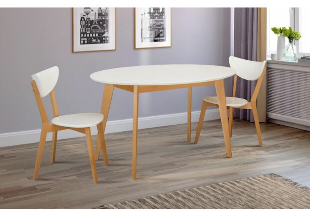 Набор обеденный Космо стол и 2 стула белый-бук - Фото №1