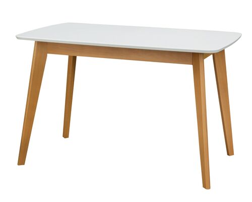Стол обеденный деревянный Мелитополь Мебель Модерн 120*75 см белый-бук CO-293.W.B - Фото №1