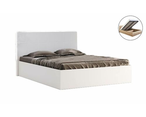 Кровать Family белый глянец 160*200 см на каркасе с подъемным механизмом - Фото №1