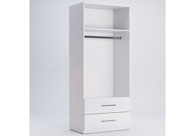 Шкаф двухдверный с ящиками Family белый глянец  - Фото №2