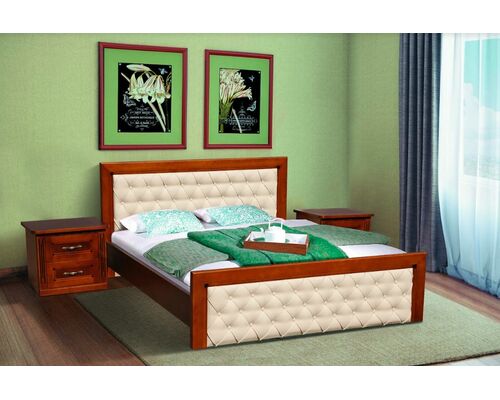 Двуспальная кровать Фридом 160х200 см орех с патиной - Фото №1