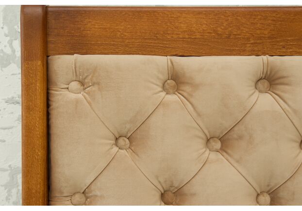 Кровать деревянная с мягким изголовьем Монтана орех-беатрис 03 - Фото №2