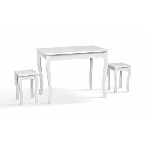 Комплект Смарт белый обеденный стол и 4 табурета  - Фото №3
