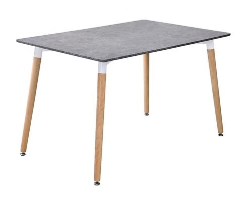 Стол обеденный Везувий MDF 120*80 см бетон серый - Фото №1