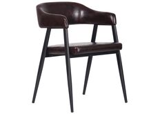 Кресло Ramones dark brown с подлокотниками и мягким сиденьем