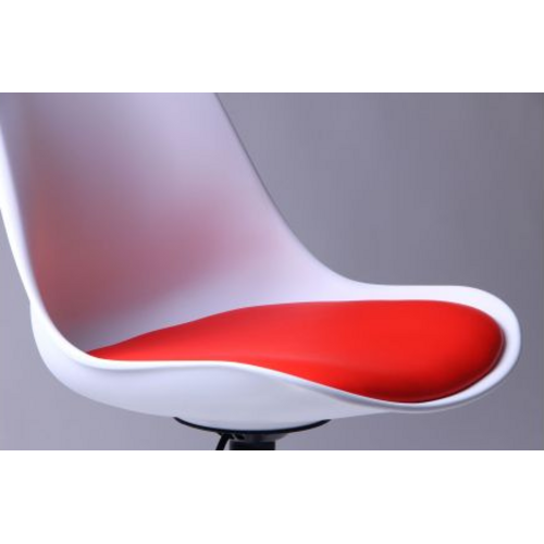 Барний стілець Aster chrome білий+червоний - Фото №2